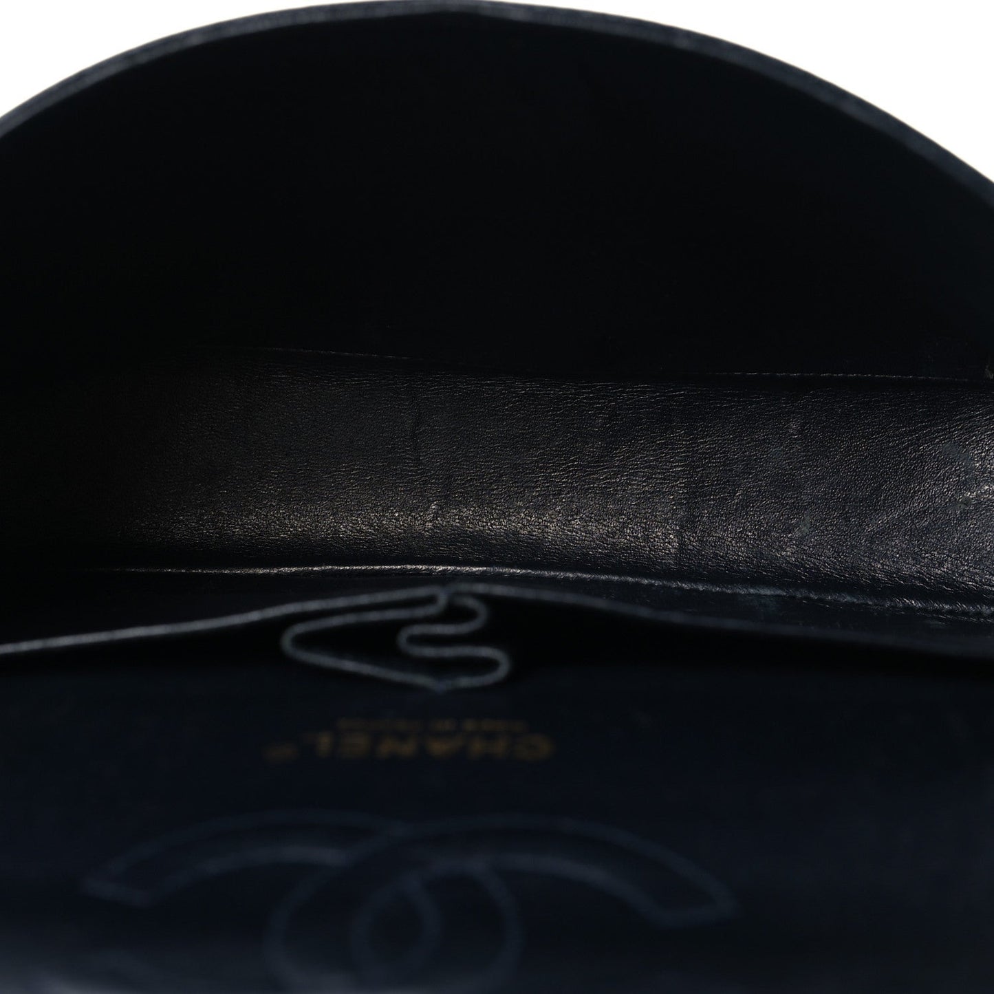 Caviar Quilted Small Double Flap Navy