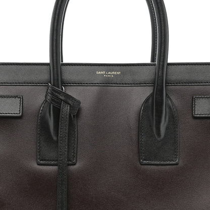 Calfskin Bi-Color Small Sac De Jour Burgundy Black