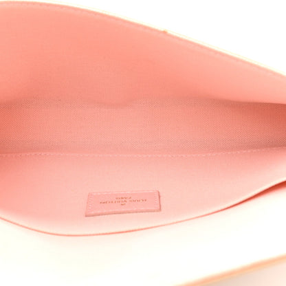 Damier Azur Pochette Felicie Chain Wallet Rose Ballerine