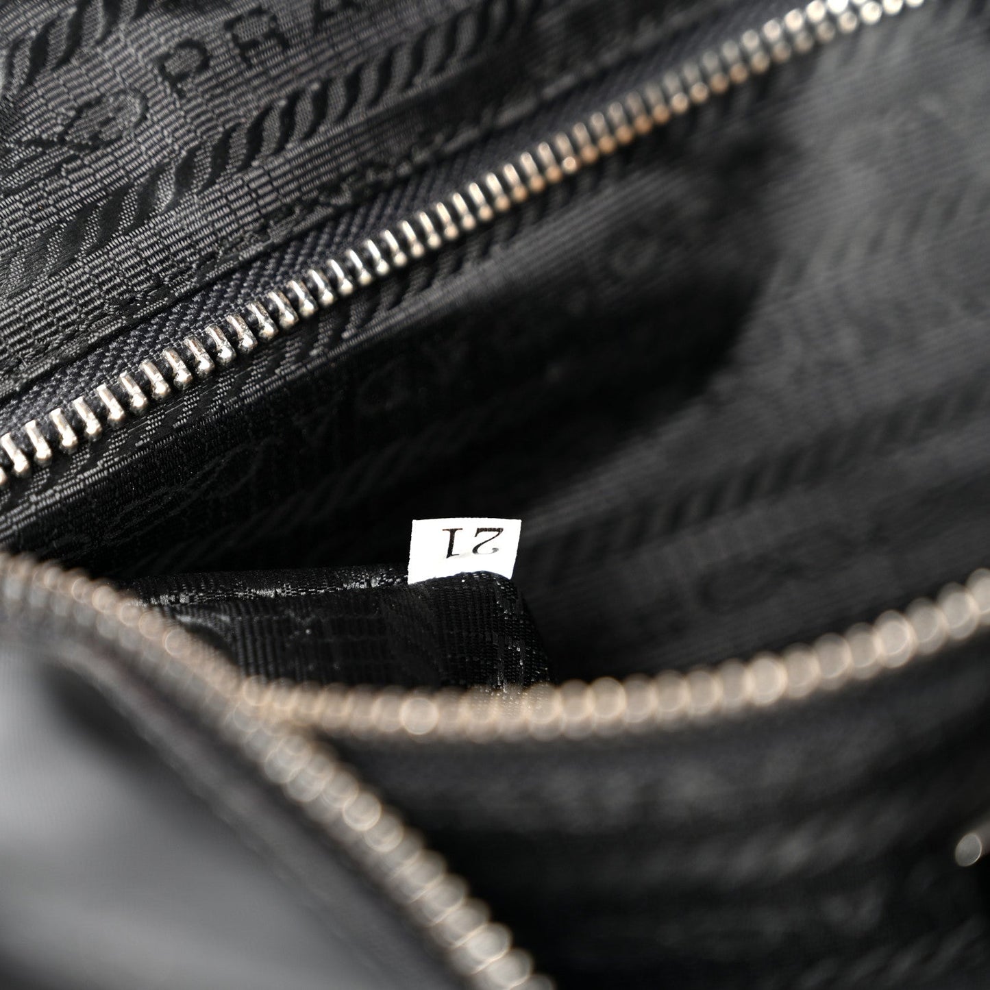 Tessuto Nylon Calfskin Shopping Tote Black