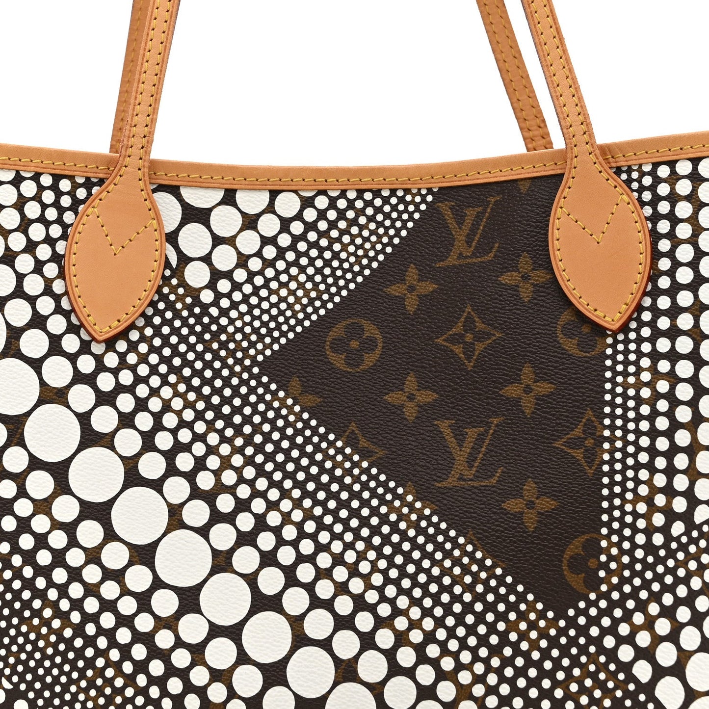 Monogram Kusama Waves Neverfull MM White