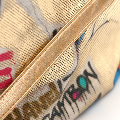 Graffiti Printed Canvas Street Spirit Tote Multicolor