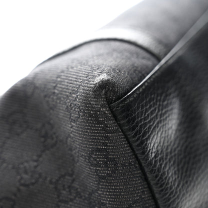 Nylon Monogram Medium GG Charm Dome Satchel Black