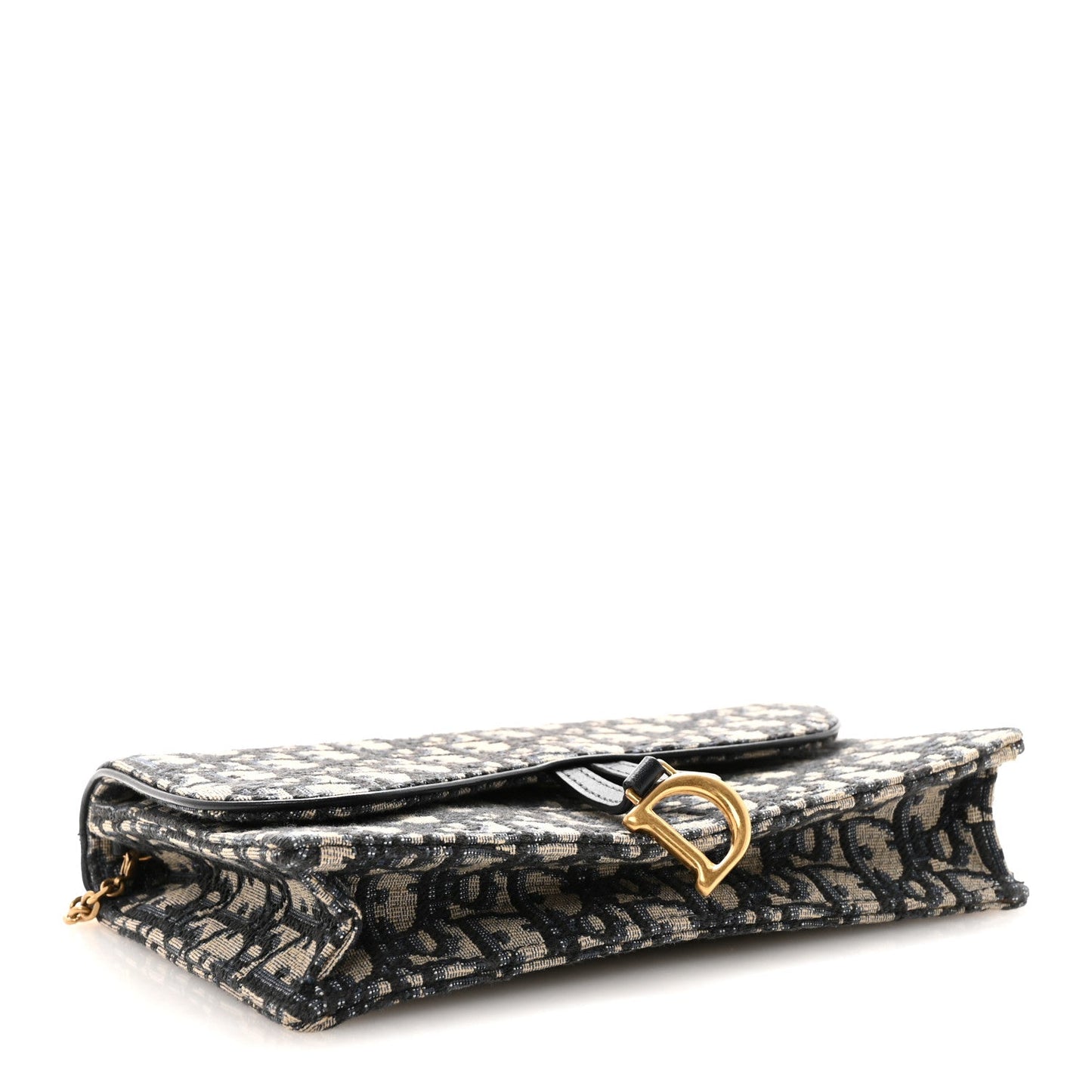 Oblique Saddle Chain Pouch Blue