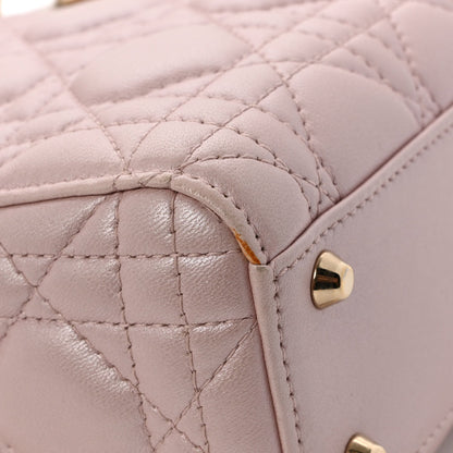 Metallic Lambskin Cannage Mini Lady Dior Lotus