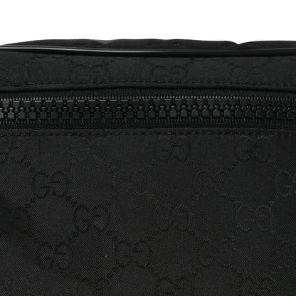 Nylon Monogram Fanny Pack Belt Bag Black