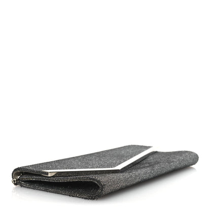 Glitter Fabric Erica Chain Clutch  Anthracite