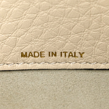 Soft Grainy Calfskin Alltime Shoulder Bag White