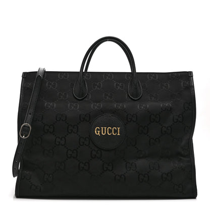 Econyl Nylon Monogram Large Off The Grid Tote Bag Black