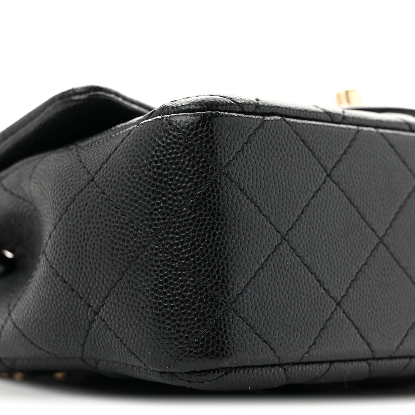 Caviar Quilted Mini Rectangular Flap Black