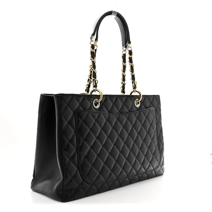 Caviar Quilted XL Grand Shopping Tote GST Black