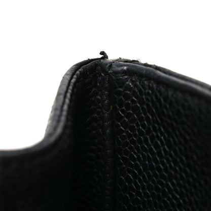 Caviar Quilted Grand Shopping Tote GST Black