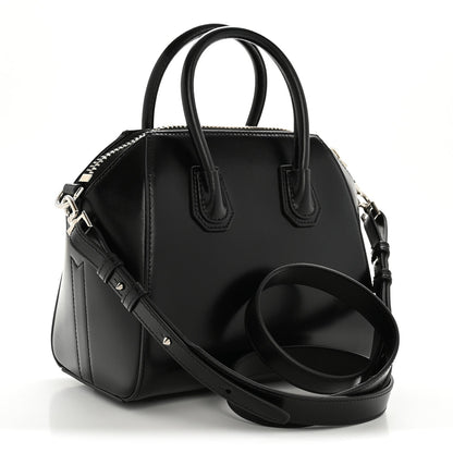 Shiny Lord Calfskin Mini Antigona Black