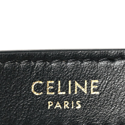 Smooth Calfskin Medium Strap Ava Triomphe Shoulder Bag Black