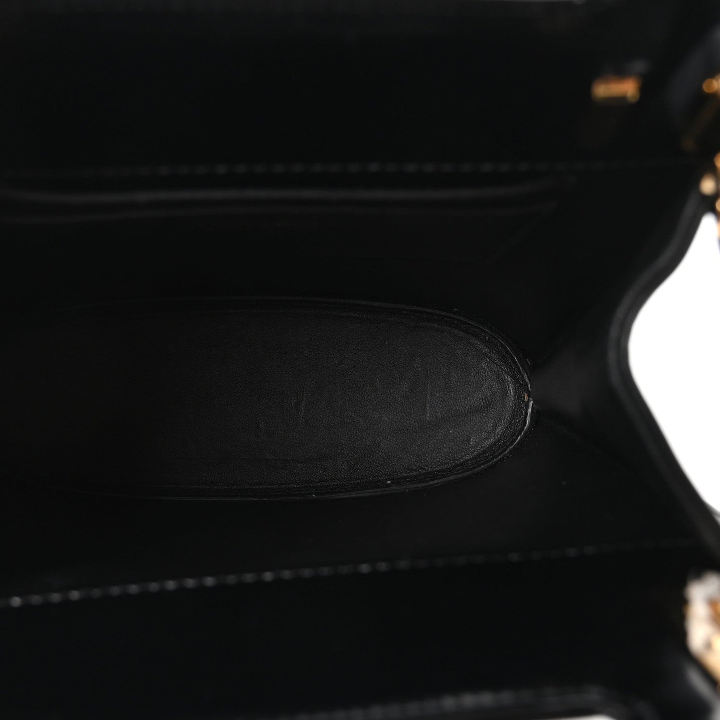 Brushed Calfskin North South Wanda Top Handle Bag Black