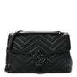 Soft Calfskin Matelasse Medium GG Marmont Shoulder Bag Black