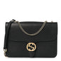 Dollar Calfskin Interlocking G Shoulder Bag Black