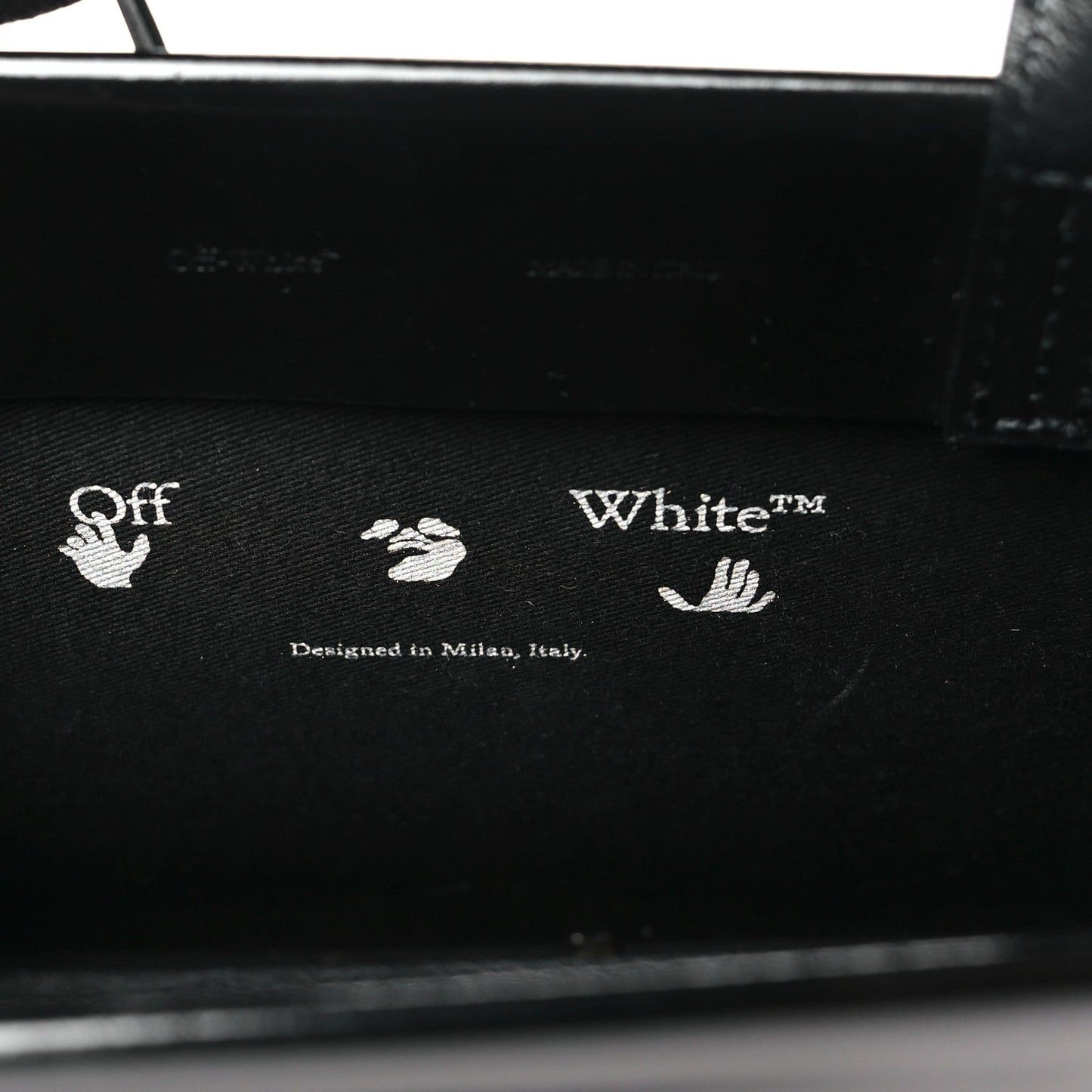 Patent Calfskin Logo Box Bag Black
