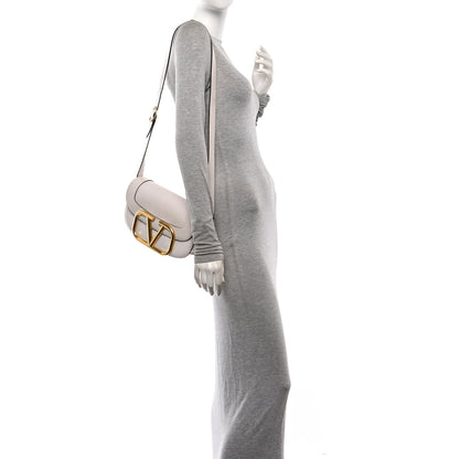 Smooth Calfskin Supervee Shoulder Bag Optic White