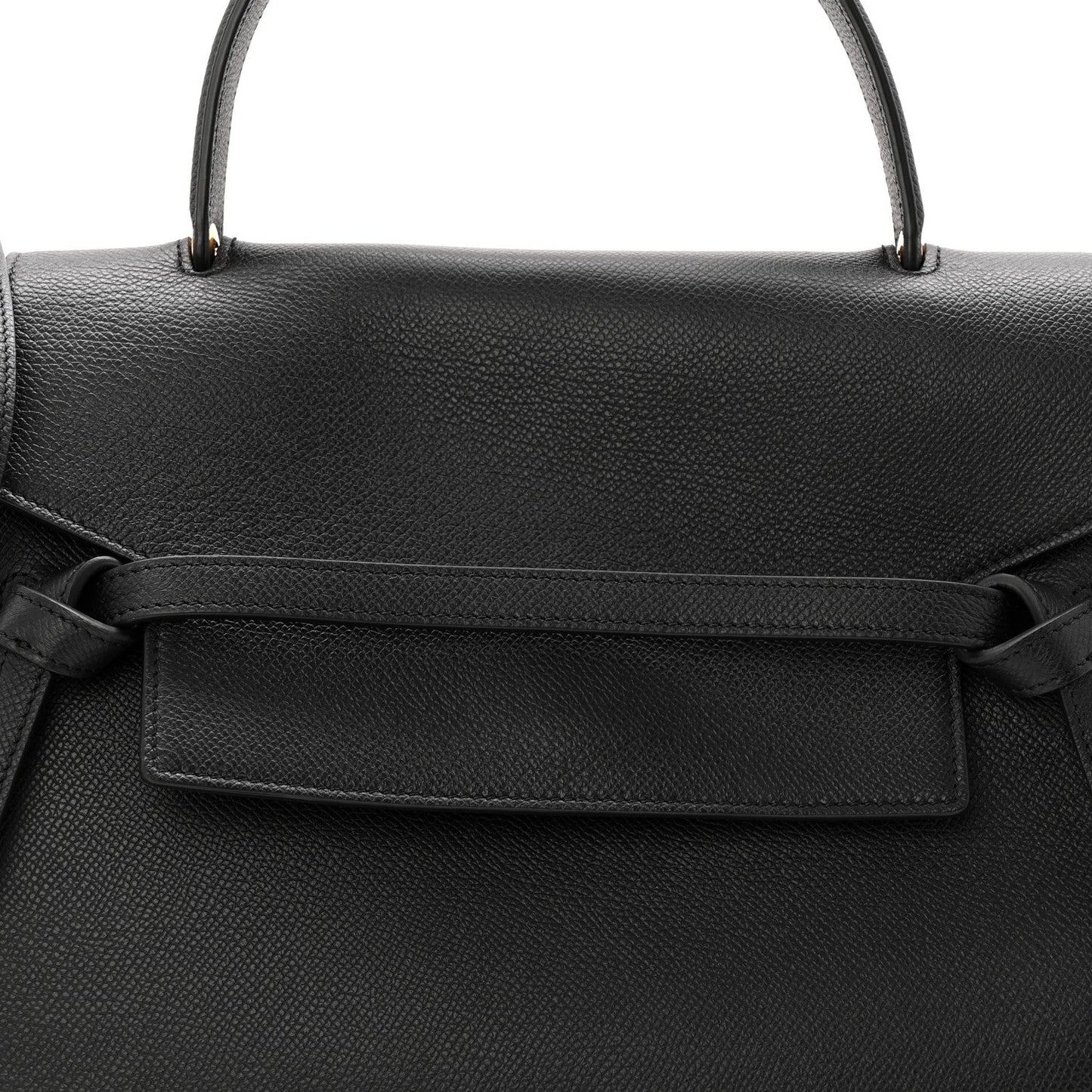 Grained Calfskin Mini Belt Bag Black