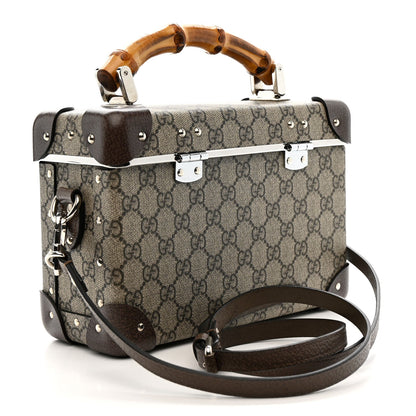 GG Supreme Monogram Globe-Trotter Beauty Case Brown