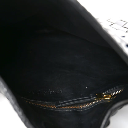 Calfskin Intrecciato Small Hop Black
