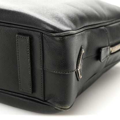 Saffiano Travel Briefcase Black