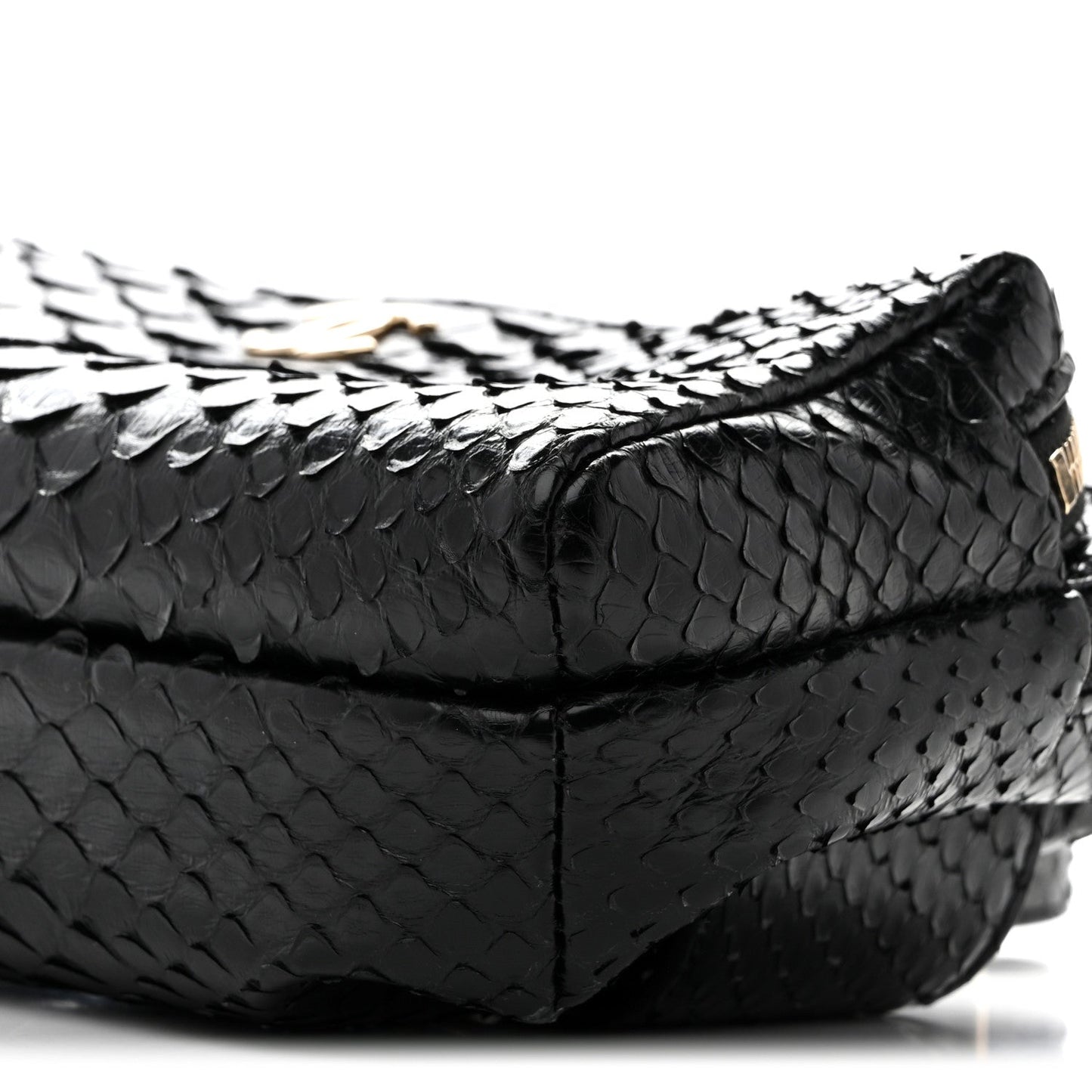 Snakeskin Waist Bag Black