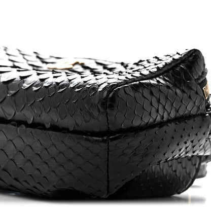 Snakeskin Waist Bag Black