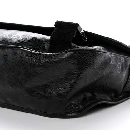 Imprime Monogram Medium Double Buckle Flap Messenger Bag Black
