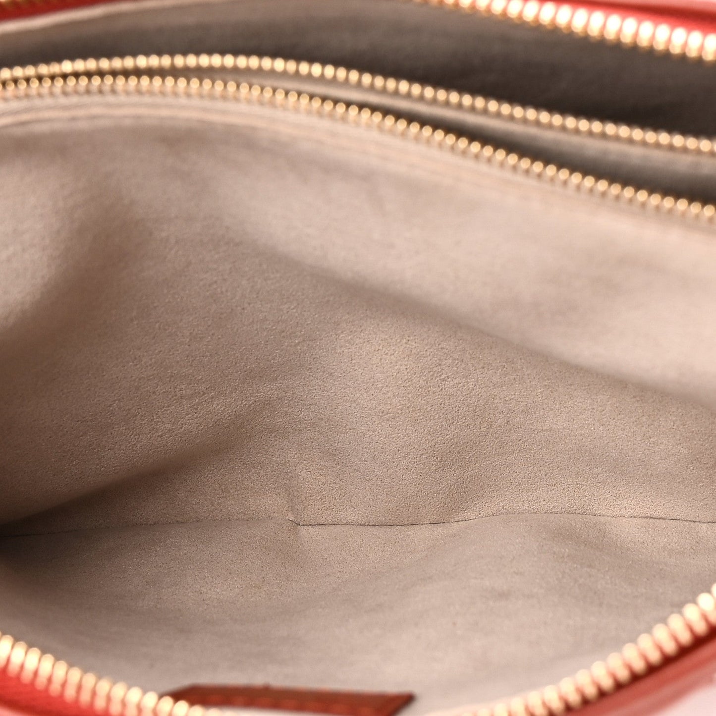 Lambskin Embossed Monogram Coussin PM Terracotta Brown