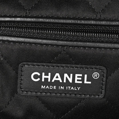 Shiny Calfskin Quilted Small Chanel 22 So Black