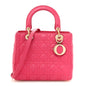 Lambskin Cannage Medium Lady Dior Pink