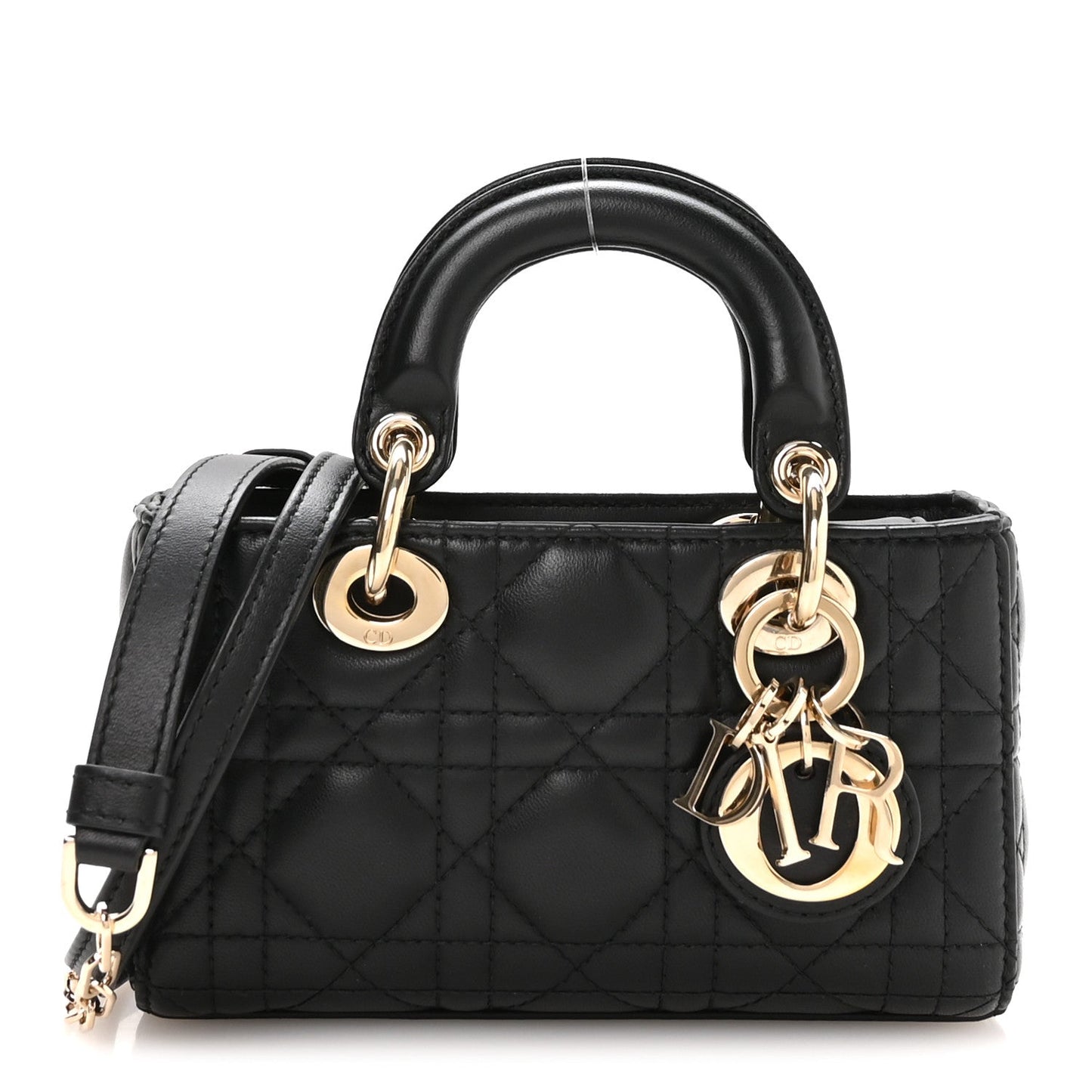 Lambskin Cannage Micro Lady D-Joy Black