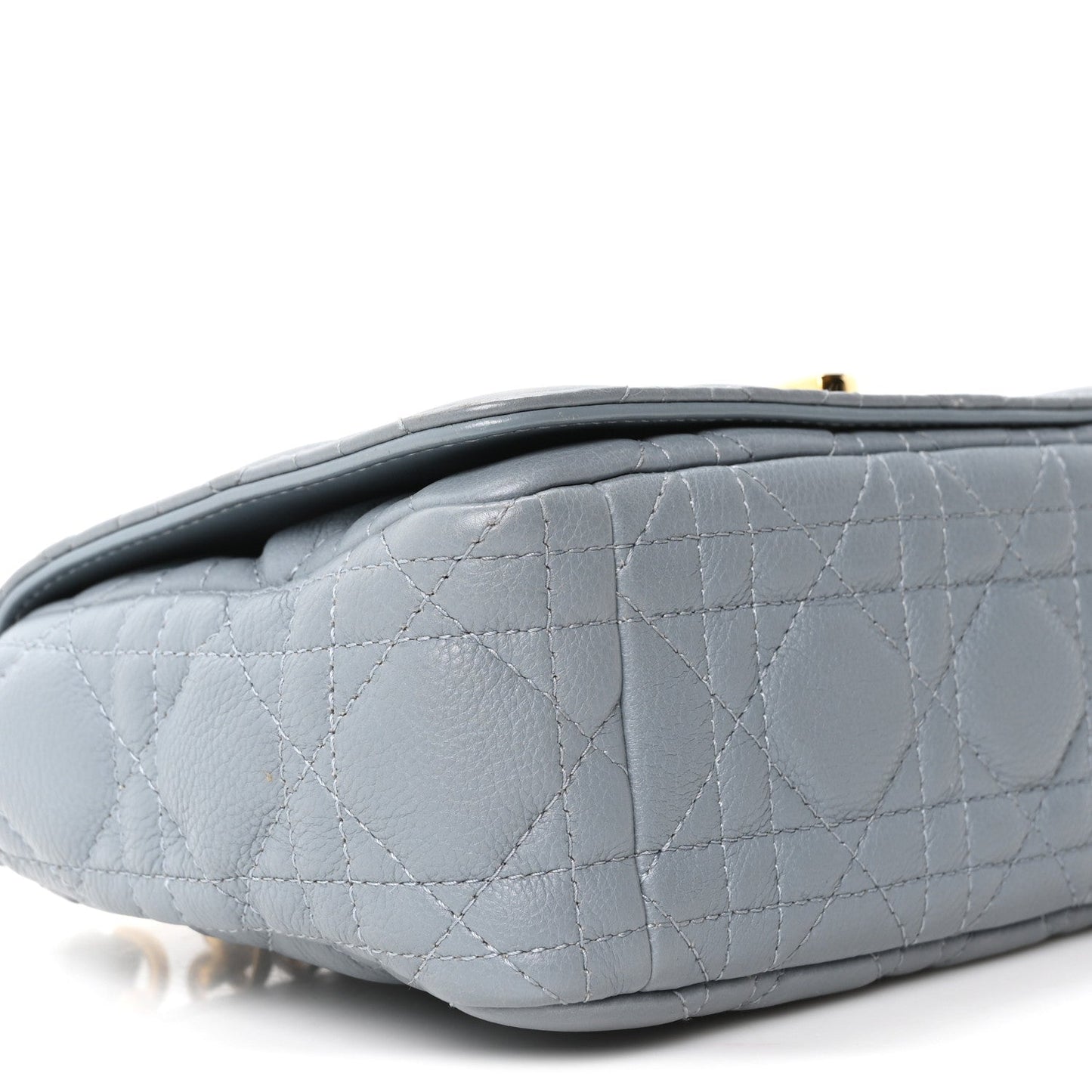 Calfskin Cannage Small Caro Bag Cloud Blue