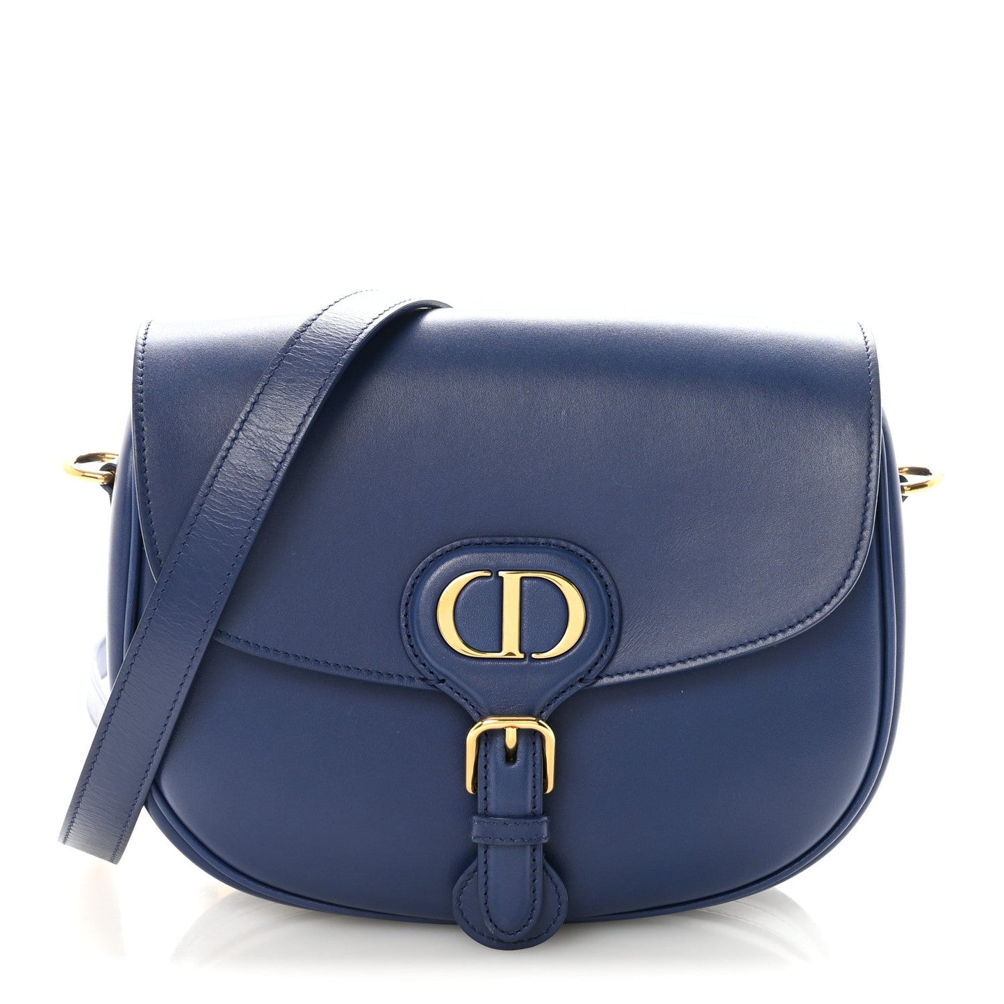 Box Calfskin Medium Bobby Flap Blue