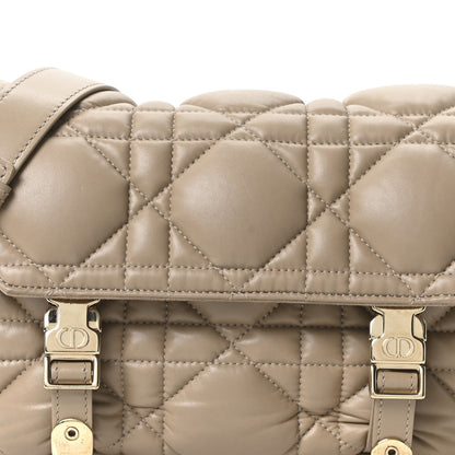 Calfskin Macrocannage Small Diorcamp Messenger Sand