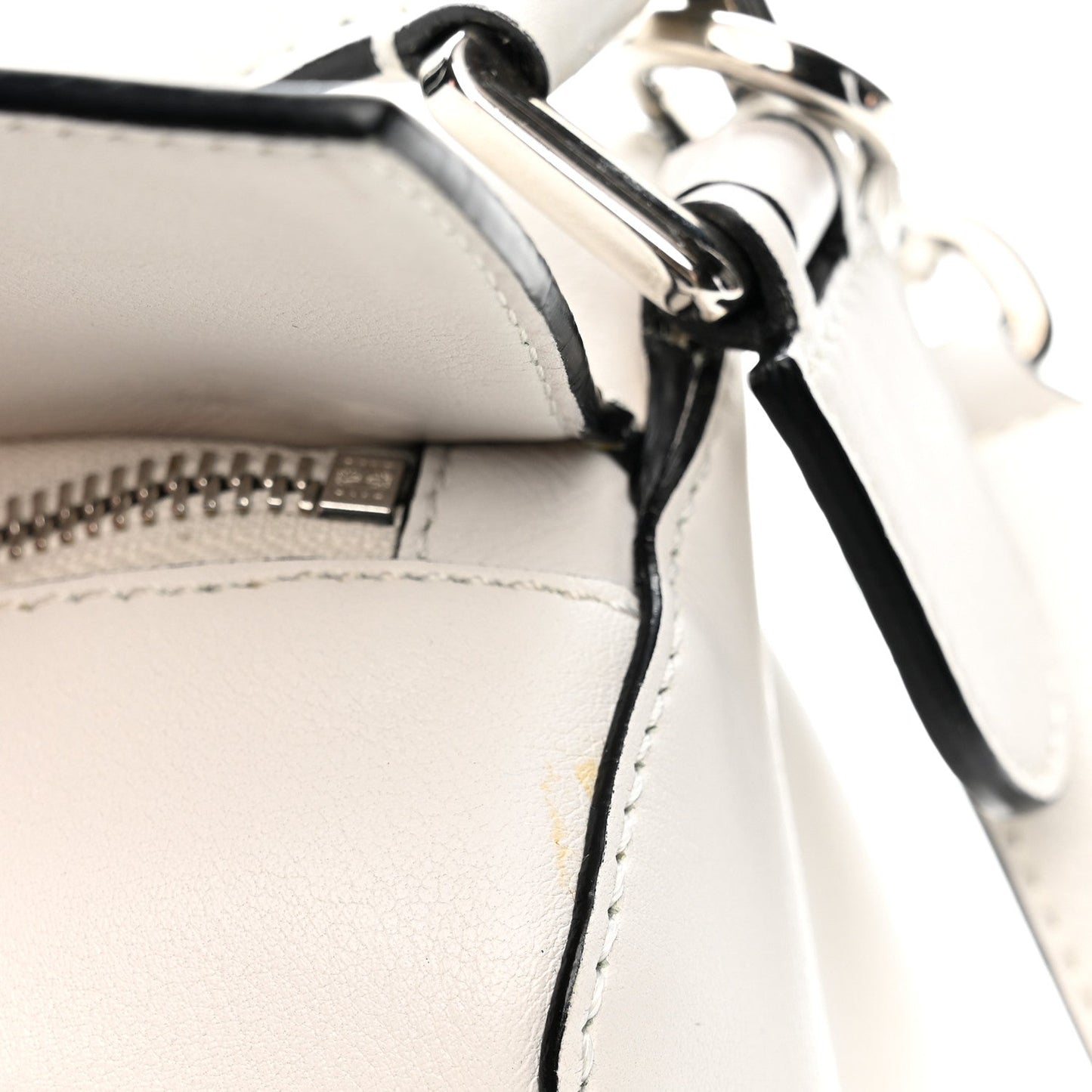 Calfskin Small Puzzle Bag White