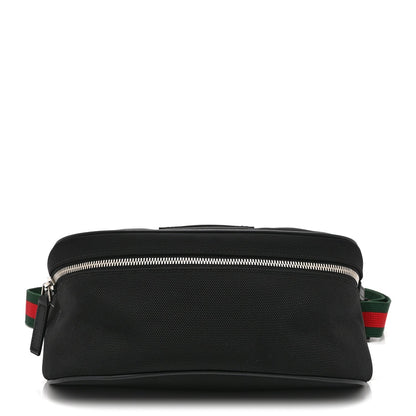 Techno Canvas Web Large Belt Bag Black