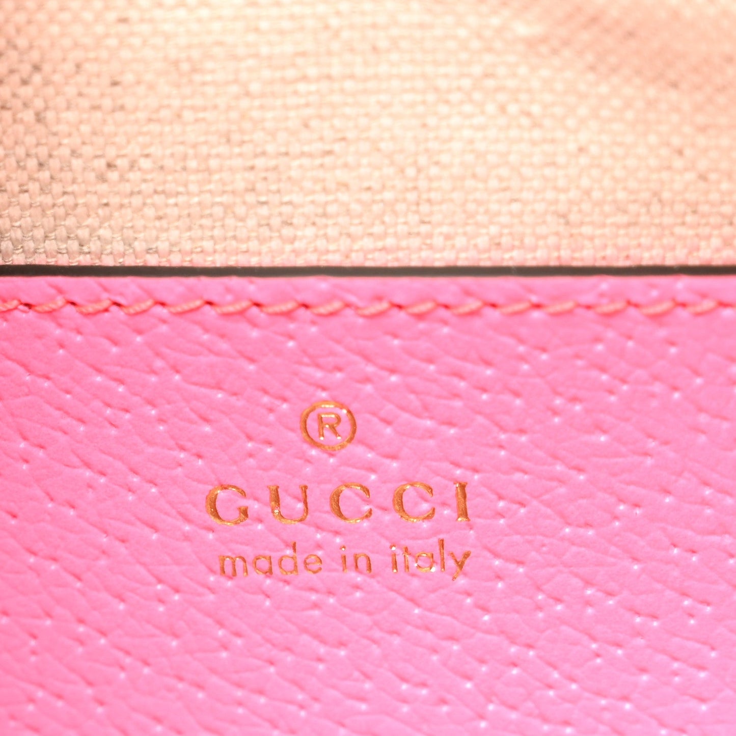GG Supreme Monogram Textured Dollar Calfskin Web Ophidia Small Crossbody Bag Beige Ebony Fuchsia