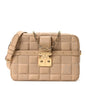 Lambskin Damier Quilt Troca MM Cashmere Beige