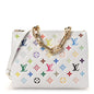 LV x TM Lambskin Embossed Monogram Coussin PM White Multicolor