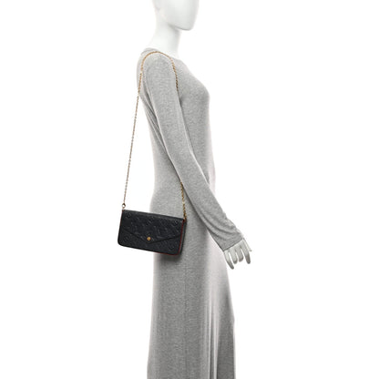 Empreinte Pochette Felicie Chain Wallet Marine Rouge