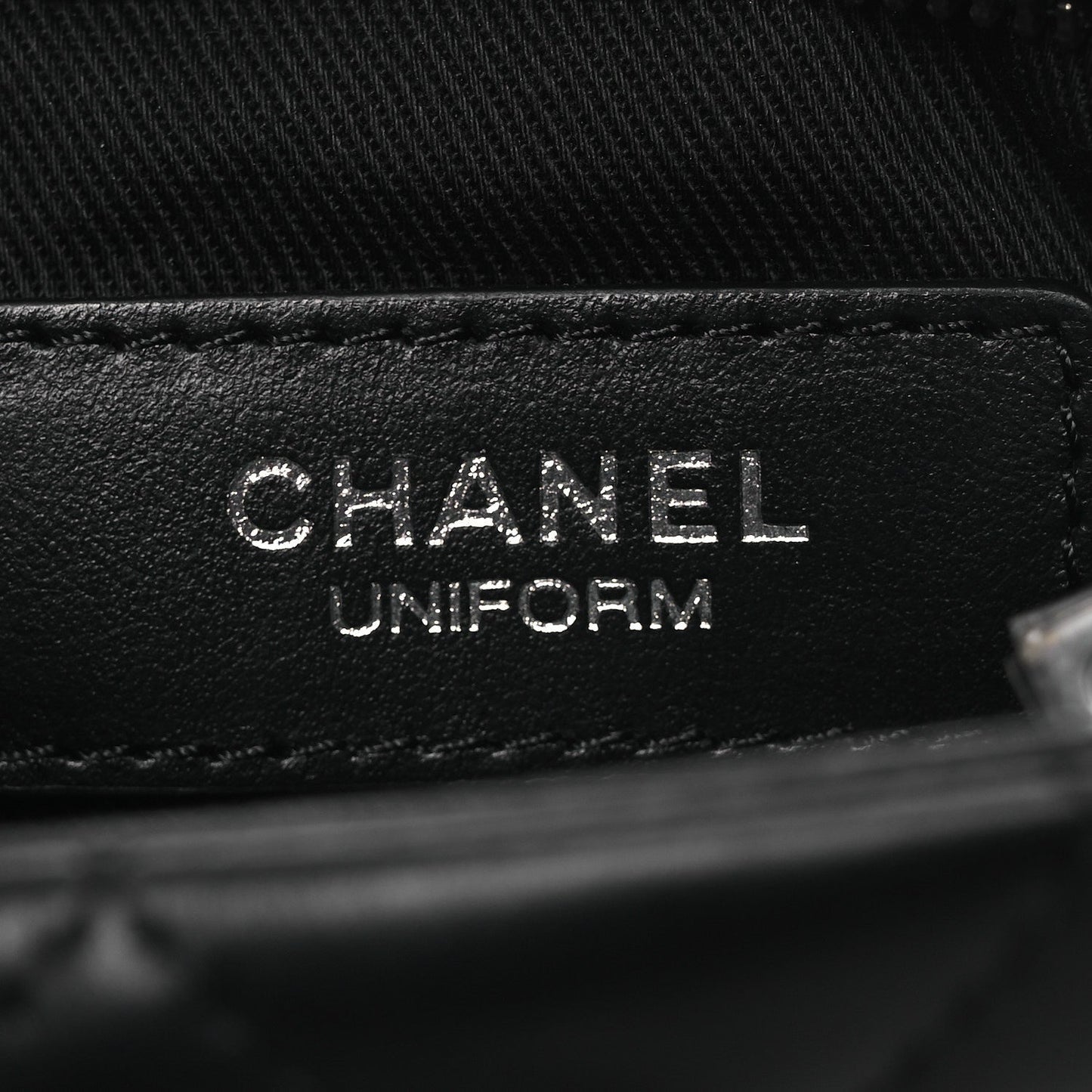 Lambskin Quilted Uniform Crossbody Bag Black