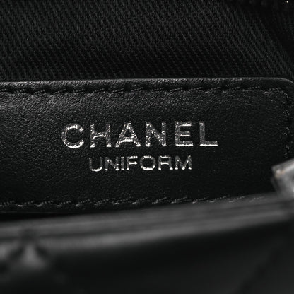 Lambskin Quilted Uniform Crossbody Bag Black