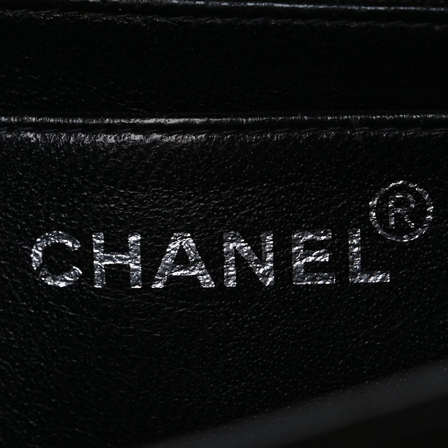 Canvas Quilted Letter Printed Flap Black