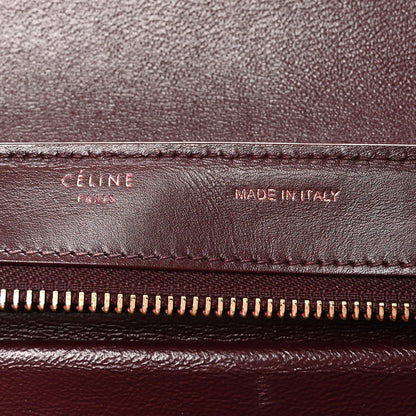 Satin Baby Grained Calfskin Small Tri-Color Trapeze Carmin