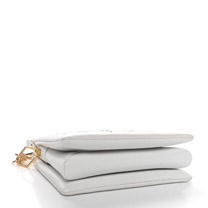 LV x TM Lambskin Embossed Monogram Coussin PM White Multicolor