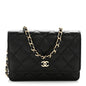Caviar Quilted Mini Wallet On Chain WOC Black