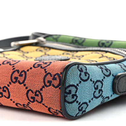 Monogram Multicolor Mini Retro Interlocking G Messenger Blue Rainbow Light Blue